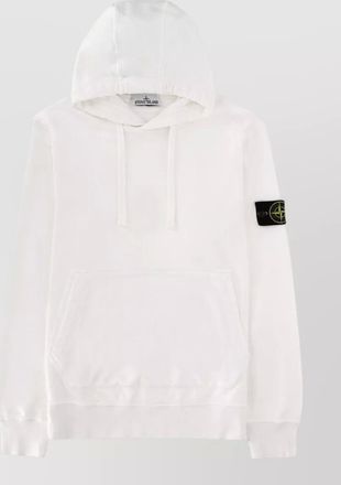 Stone Island cotton logo hoodie