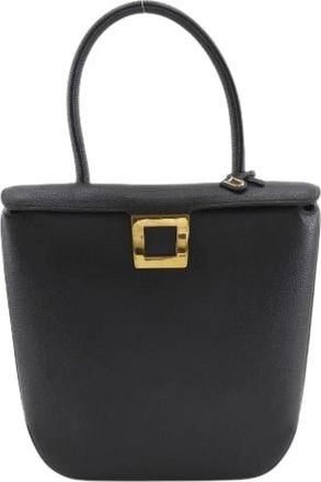 Delvaux Pre-owned Leren Handtas - Dames - Vintage Handtas - Zwart - ONE Size - Leer - Vintage