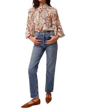 Marie Oliver Scottie Long Sleeve Top In Trinity Paisley