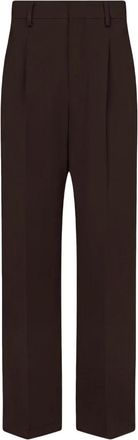Rossi Nomy Wide Broeken - Dames - Wijde Broeken - Bruin - S - Leer - Broeken