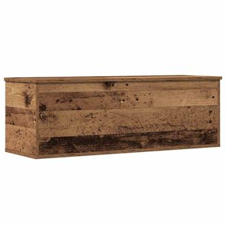 Berkfield Home Storage Box - Old Wood, 102x35x35 cm, Made from Engineered Wood in Brown | Size: 102 x 35 x 35 cm