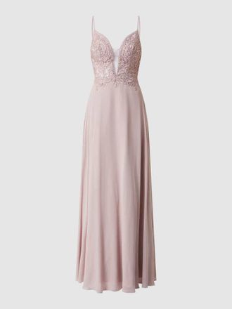 Luxuar Luxuar Abendkleid aus Tüll und Chiffon in Mauve, Größe 36