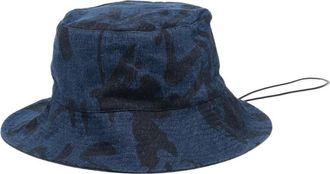 Ports V Cappello bucket con stampa - Blu