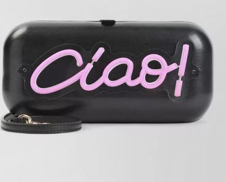 Moschino ciao shoulder bag neon sign strap