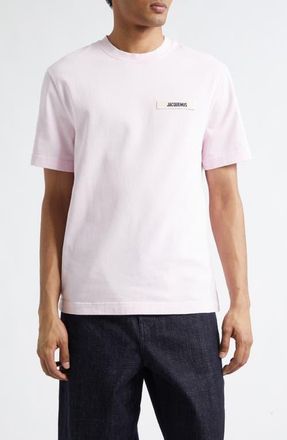 Jacquemus Le T-Shirt Gros Grain Cotton T-Shirt in Pink 2 at Nordstrom, Size Xx-Large