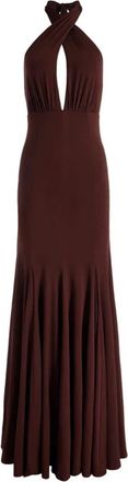Alice & Olivia Evelina Jurk - Dames - Avondkleed - Bruin - XS - Kleedjes