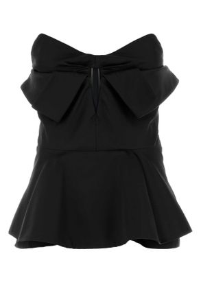 Alexander McQueen Alexander Mcqueen Black Satin Top