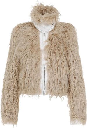 Dries Van Noten Chique Nude Neutrals Jas - Dames - Jassen - Beige - 2XS - Katoen - Jassen