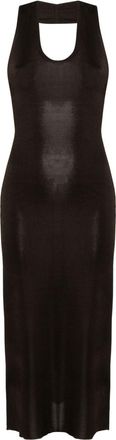 Khaite Coraline dress - women - Polyamide/Viscose - S - Brown