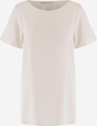 Allude Allude T-shirt van stretchzijde