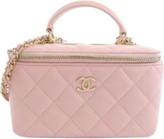 Chanel Pre-owned Lambskin Shoulder Bag - Dames - Vintage Mini Tas - Roze - ONE Size - Leer - Vintage