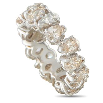 Luxury Bazaar 14K White Gold 4.50ct Diamond Eternity Band Ring MF05-081926