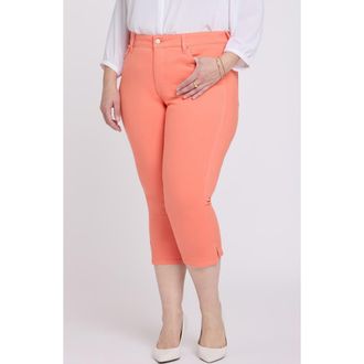 NYDJ Chloe Capri Side Slit Jeans in Peachiness at Nordstrom, Size 20W