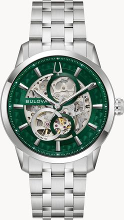 Bulova Sutton Heren Horloge Zilverkleurig 96A329