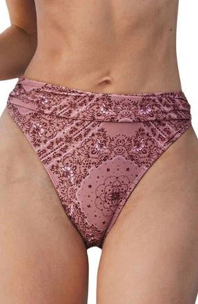 Cupshe High Waist Bikini Bottoms in Pink at Nordstrom Rack, Size Medium