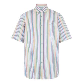 Paul & Shark Short Sleeve Shirt - Heren - Korte mouwen Overhemden - Veelkleurig - 8XL - Katoen - Overhemden