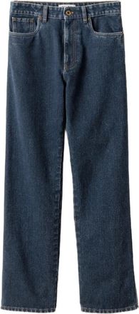 Miu Miu Jeans Flocked con ricamo - Blu