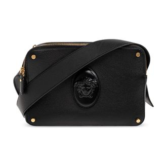 Versace Lou leren crossbodytas - Heren - Schoudertassen - Zwart - ONE Size - Leer - Tassen