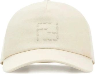Fendi Caps, male, Beige, Size: ONE SIZE Baseball FF Stitches Naturale