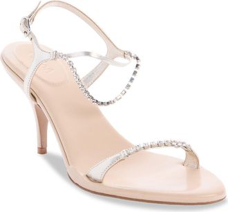 Chlo&eacute; Zia Crystal Strap Sandal in Light Pink at Nordstrom, Size 39.5