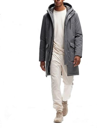 Herno Mens Gray Cashmere Coat Clothing