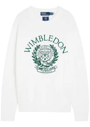Polo Ralph Lauren Embroidered Cotton Jumper - White - S (UK8-10 / S)