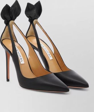 Aquazzura bow detail pointed toe pump 105