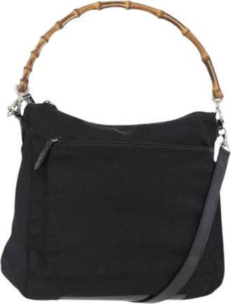 Gucci Pre-owned Nylon Handtas - Dames - Vintage Handtas - Zwart - ONE Size - Nylon - Vintage