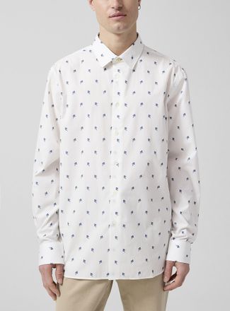 Paul Smith Mens Small blue flowers shirt