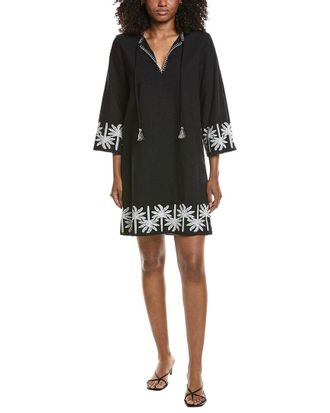 Johnny Was Relaxed Kimono Sleeve Linen-Blend Dress