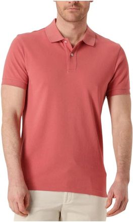 Profuomo Tops, Heren, Roze, M, Katoen, Polo Shirt met Korte Mouwen
