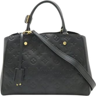 Louis Vuitton Pre-owned Montaigne Monogram Empreinte Tas - Dames - Vintage Handtas - Zwart - ONE Size - Leer - Vintage