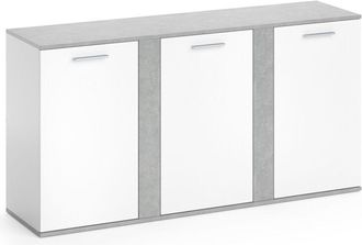 Vicco Aparador Novelli, Hormigón, 155 x 80 cm con puertas