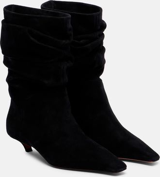 Amina Muaddi Jamie 25 suede ankle boots