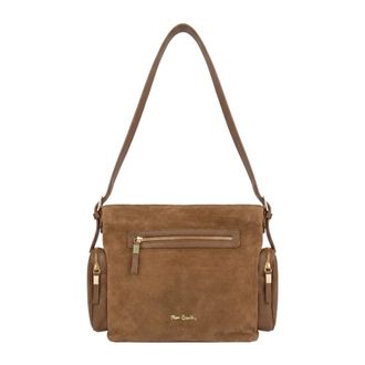 Pierre Cardin Leren Schoudertas - Dames - Schoudertassen - Bruin - ONE Size - Leer - Tassen