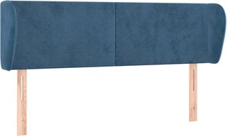 vidaXL Cabecero De Terciopelo Azul Oscuro 147x23x78/88 Cm Vidaxl