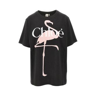 Chlo&eacute; Flamingo print Relaxed Fit T-shirt Woman XS