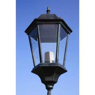 Berkfield Home Decorative Garden Light Post 2-arms 230 cm Dark Green/Black Aluminium in Green