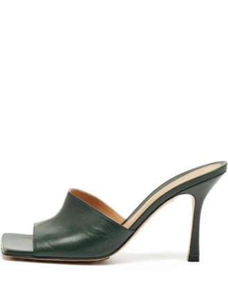 Bottega Veneta square-toe sandals - Green