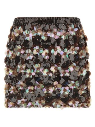 P.A.R.O.S.H. Brown Polyamide Long Womens Skirt