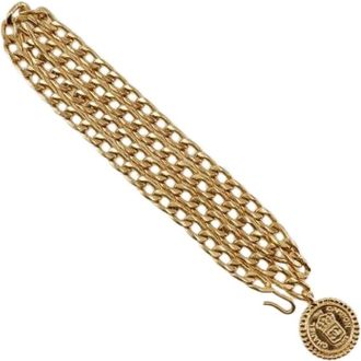 Chanel Pre-owned Belts, female, Yellow, Size: ONE SIZE Pre-owned Vintage Metal Belt