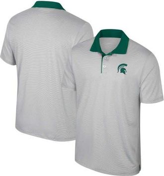 Colosseum Mens Colosseum Gray Michigan State Spartans Big & Tall Tuck Striped Polo at Nordstrom, Size 4X-Large