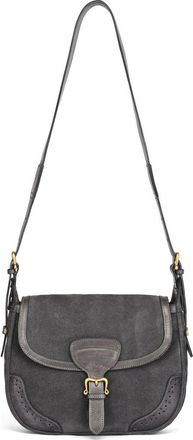 OLD TREND Camellia Genuine Leather Structured Mailbag in Slate at Nordstrom