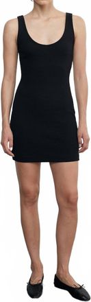 Enza Costa Jacquard Tank Mini Dress In Black