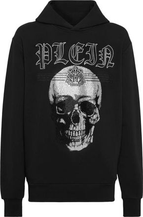 Philipp Plein Hooded Sweatshirt Skull - Heren - Hoodies - Zwart - 3XL - Katoen - Hoodies & sweatvesten
