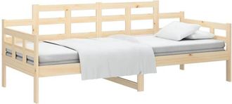 vidaXL Sof&aacute; Cama Sin Colch&oacute;n Madera Maciza De Pino 90x200 Cm Vidaxl