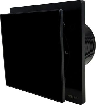 OEM Ventilador De Ba&ntilde;o Humidistato Cristal Nortada Hokuro Hok 120 H Temporizador Negro