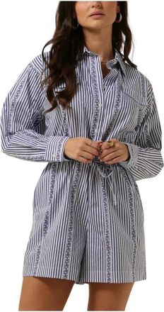 Liu Jo Dames, Jumpsuits & Playsuits, Blauw, Maat: 3XS Katoen