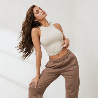 Lounge Underwear Essential Ribbed Racerback Top - Cream