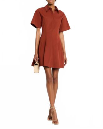 A.L.C. Dell Short-Sleeve Mini Dress In Bosco